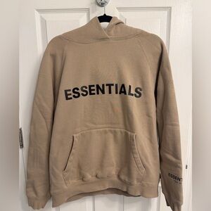 Fear of God Essentials Beige Hoodie